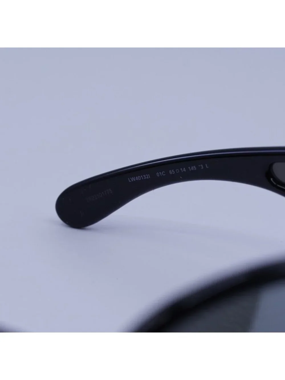 Loewe LW40132I 01C Sunglasses Shiny Black Aviator Frame, Smoke Mirror Lenses